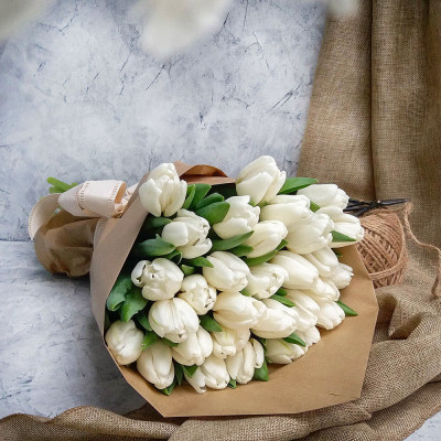 ÖKO-csokor fehér tulipánokból